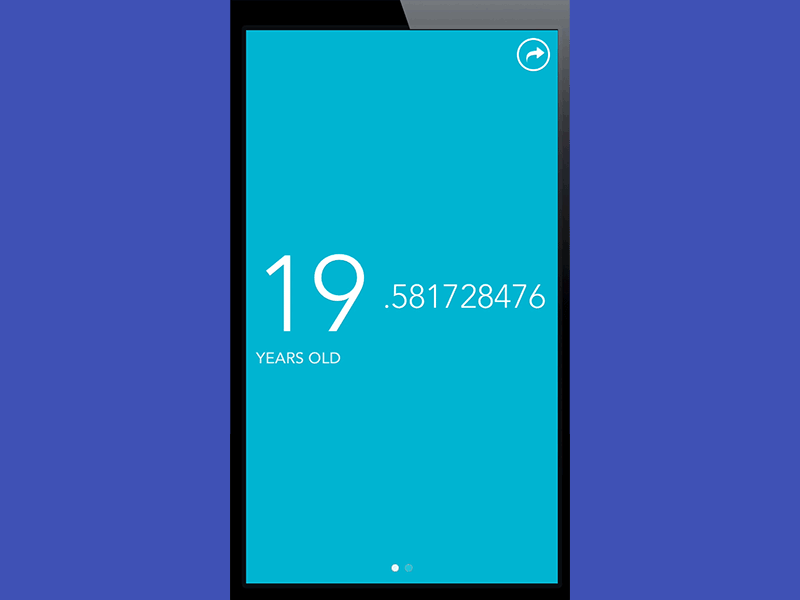 Real-Time Age Counter age app birthday flat gif ios mobile ui ux xcode