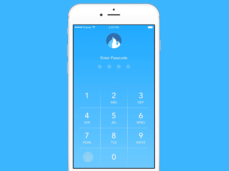 Passcode Lock Screen Animation with Framer