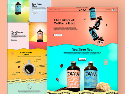 Taya Home Page Design banner banner design branding design illustration logo ui ui design web design website