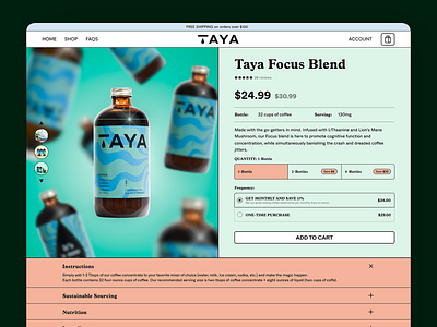 Taya Product Page Design