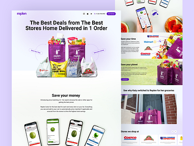 Replen Home Page Design banner banner design branding design illustration logo ui ui design web design website