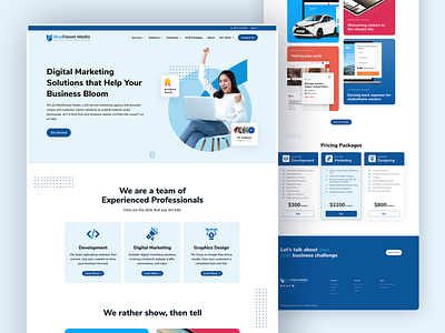 BlueFlower Media Home Page Design