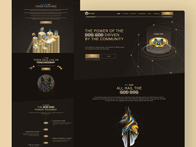 Anubis Coin Home Page Design banner banner design branding design illustration logo ui ui design web design website