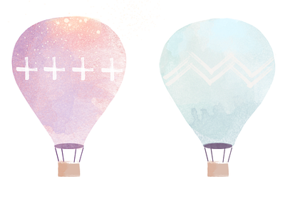 Balloons adobe photoshop cc balloon color concept concept art design digital 2d digital painting hot air balloon illustration mint pattern props purple texture watercolor