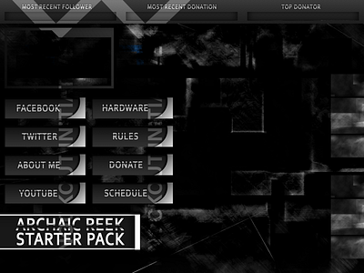 Archaic Reek abstract art marketing overlay twitch