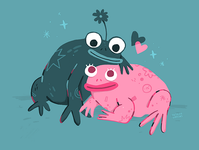 Toadally in love with you bemyvalentine frog froggies illustration inlove love toad valentines