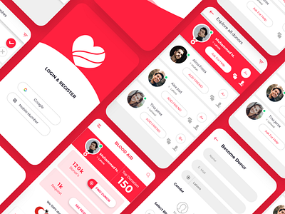 Blood Donation App Design blood donation design ui ux vector