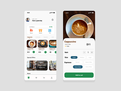 Coffee Mobile App Exploration app coffee figma mobile design ui