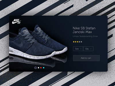 Day #2 - Ecommerce Card blue card dark download ecommerce finland nike freebie helsinki psd shoe ui