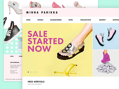 Day #33 - Minna Parikka website concept ecommerce fashion finland helsinki minna parikka shoes ui website