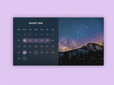 Day #39 - Calendar 100 days of ui august calendar dark dayliui helsinki ui