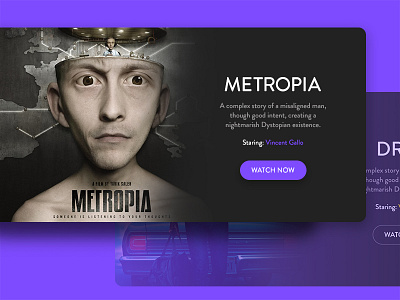 Day #68 - Movie Card 100 days of ui dailyui metropia movie movie card