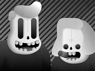 Day #94 - Illustration 100 days of ui black and white character cigar daily ui dead halloween illustration skull