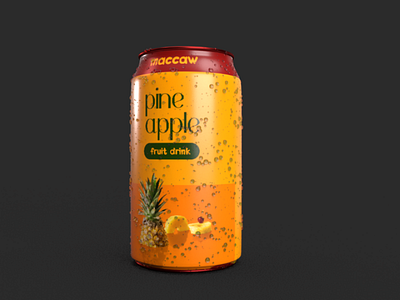 Pineapple 🍍 juice can coreldraw dimensions graphic design minimalist packaging