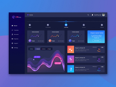 Blockchain backend interface by GuoYou_Xu on Dribbble