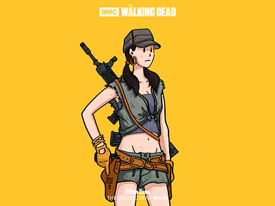 THE WALKING DEAD-Rosita illustrations