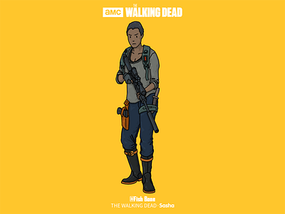 THE WALKING DEAD-Sasha illustrations