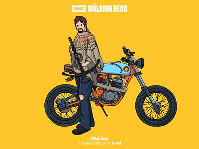 THE WALKING DEAD-Daryl illustrations