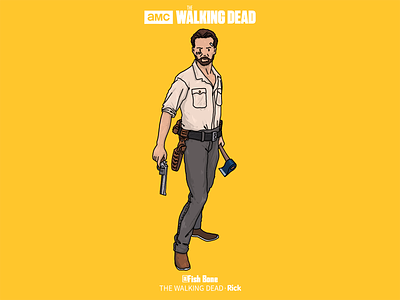 THE WALKING DEAD-Rick illustrations