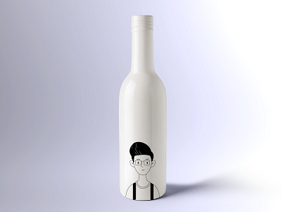 Character Illustration for Products- Ceramic Bottle characterdesign design illustration minimaldesign product design