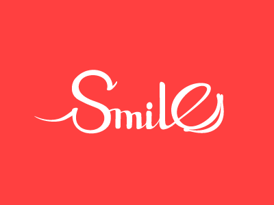 Smile illustration typography
