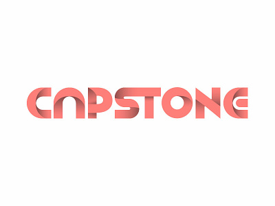 Capstone custom type experiment logo typography vector