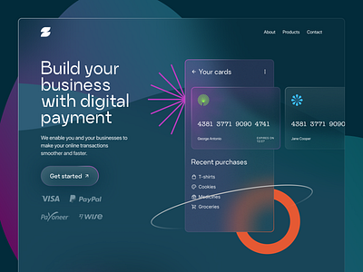 Glassmorphic Payments Website