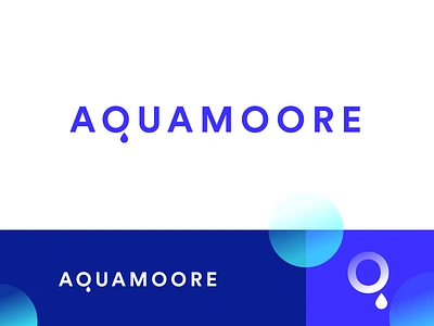 Aquamoore Branding aqua blue bluish brand branding faucet fluid identity logo monochrome redesign water