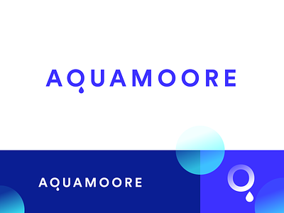 Aquamoore Branding aqua blue bluish brand branding faucet fluid identity logo monochrome redesign water