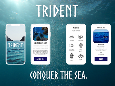 Trident: Explorer Application adobe adobexd app dailyui illustration iphone iphone mockup iphone x ocean photoshop trident ui