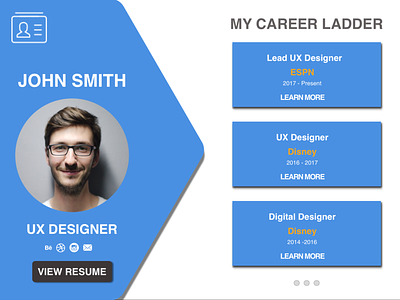 Career ladder: Profile page adobe behance creative dailyux dribble sketch sketch app ui ux ux challenge ux copy ux design