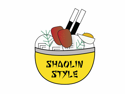 Shaolin Style Ramen adobe blambot chop sticks creative design food food and drink food design foodie illustration japan portfolio ramen seven monkey fury bb typography vector