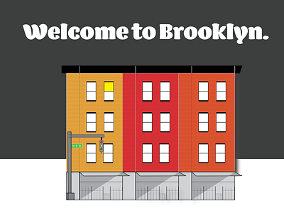 Welcome to Brooklyn adobe brooklyn building art building design buildings creative design drawing illustration portfolio sketching traffic light urban art