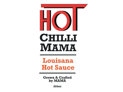 Hot Chilli Mama - Hot Sauce Bottle Label