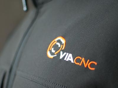VIA Branding black branding brochure cnc grey heavy lathe logo machinery print via