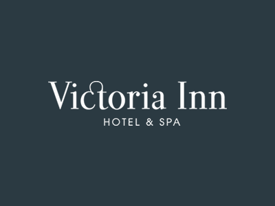 Logo Type - Victoria Inn Hotel dark blue hotel logo logotype luxury navy blue spa type typeface