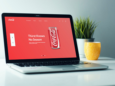 Coca-Cola landing page branding cocacola design macbook ux ui