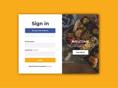 Login page for catering service catering food login loginpage ui uidesign uidesigner ux uxdesigner webdesign webdesigner webdevelopment website