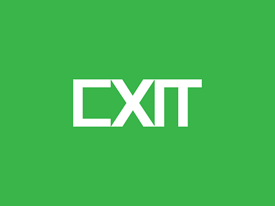 Exit logo design exit icon illustration logo minimal minimalism minimalist minimalistic sign vector