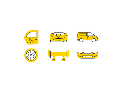 Car icons design icon icons illustration line linear lines minimal minimalism minimalist minimalistic vector