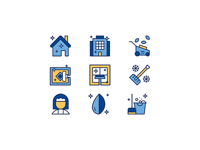Clean icons clean cleaning icon icons illustration line linear lines minimal minimalism minimalist minimalistic spark sparkle vector water
