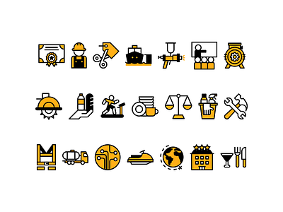 Yellow icons