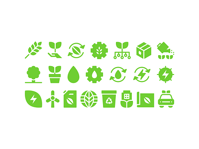 Green icons design ecologic ecological ecology environment green icon icons illustration minimal minimalism minimalist minimalistic vector