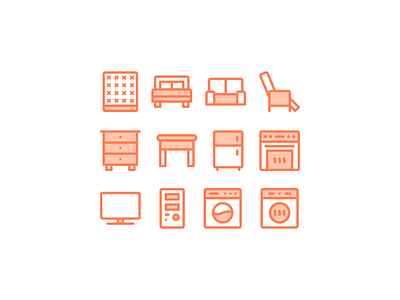 Furniture icons design furniture icon icons illustration line linear lines minimal minimalism minimalist minimalistic vector