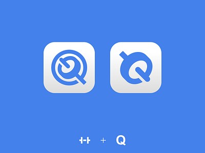 Q app icon app app icon branding design fit fitness gym icon illustration logo mark minimal minimalism minimalist minimalistic monogram q vector weight workout