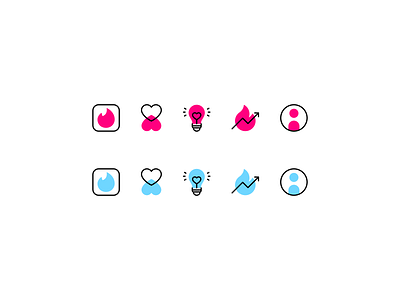 Online dating icons app dating design icon icons illustration line linear lines love minimal minimalism minimalist minimalistic online online dating profile sex trend vector