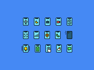 Phone features design features icon icons illustration line linear lines minimal minimalism minimalist minimalistic mobile phone smartphone vector