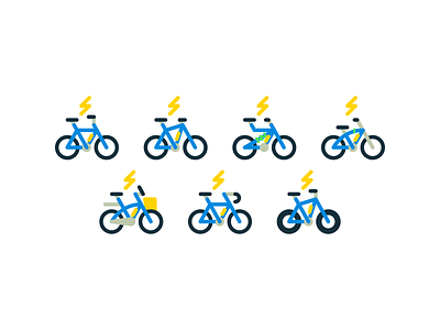 Electric bikes bike bikes design electric electric bike icon icons illustration line linear lines minimal minimalism minimalist minimalistic vector
