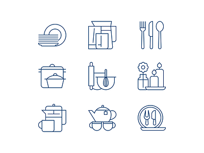 Kitchenware icons design dishes food icon icons illustration kitchen kitchenware line linear lines minimal minimalism minimalist minimalistic vector