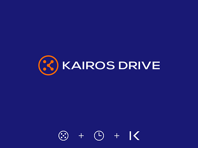 Kairos Drive logo automotive branding car design distributor emissions fuel ignition logo minimal minimalism minimalist minimalistic power vector